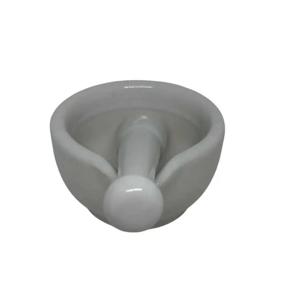 White Porcelain Mortar & Pestle Set, 5oz - Unglazed Grinding Surface Unbranded